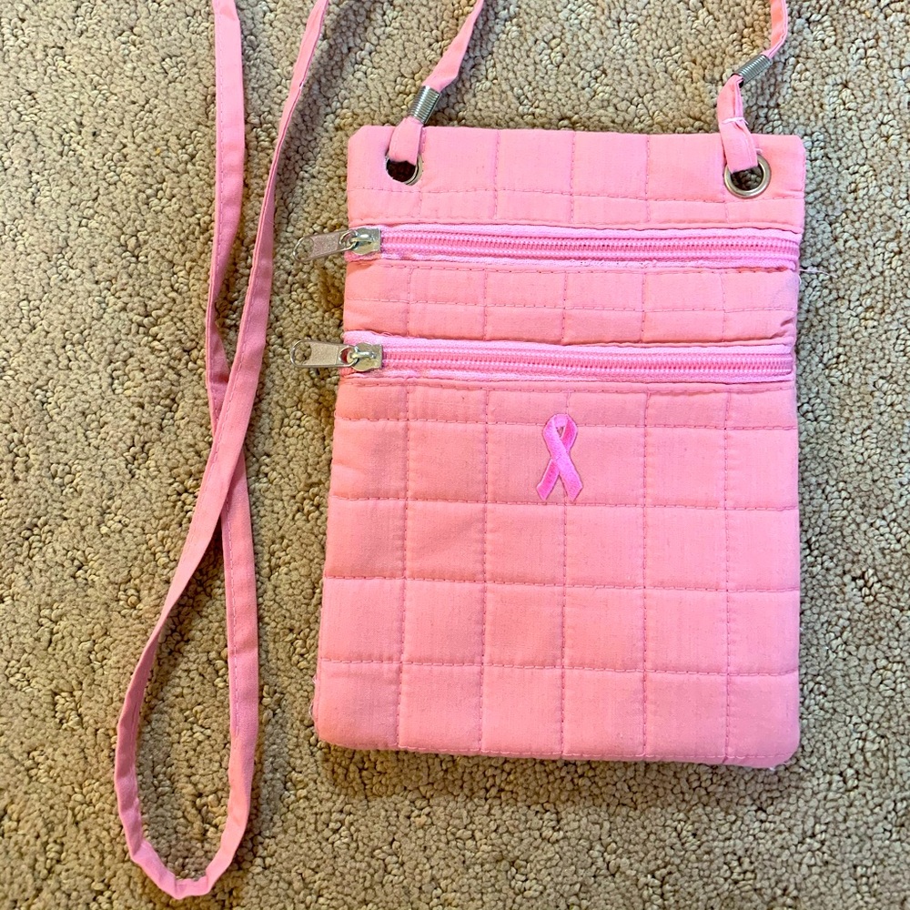 Small Crossbody Breast Cancer Pink Ribbon Logo🎀